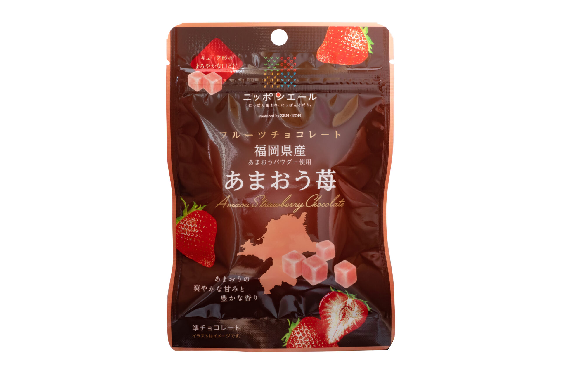 全国農協食品『ニッポンエール 福岡県産あまおう苺 フルーツチョコレート』